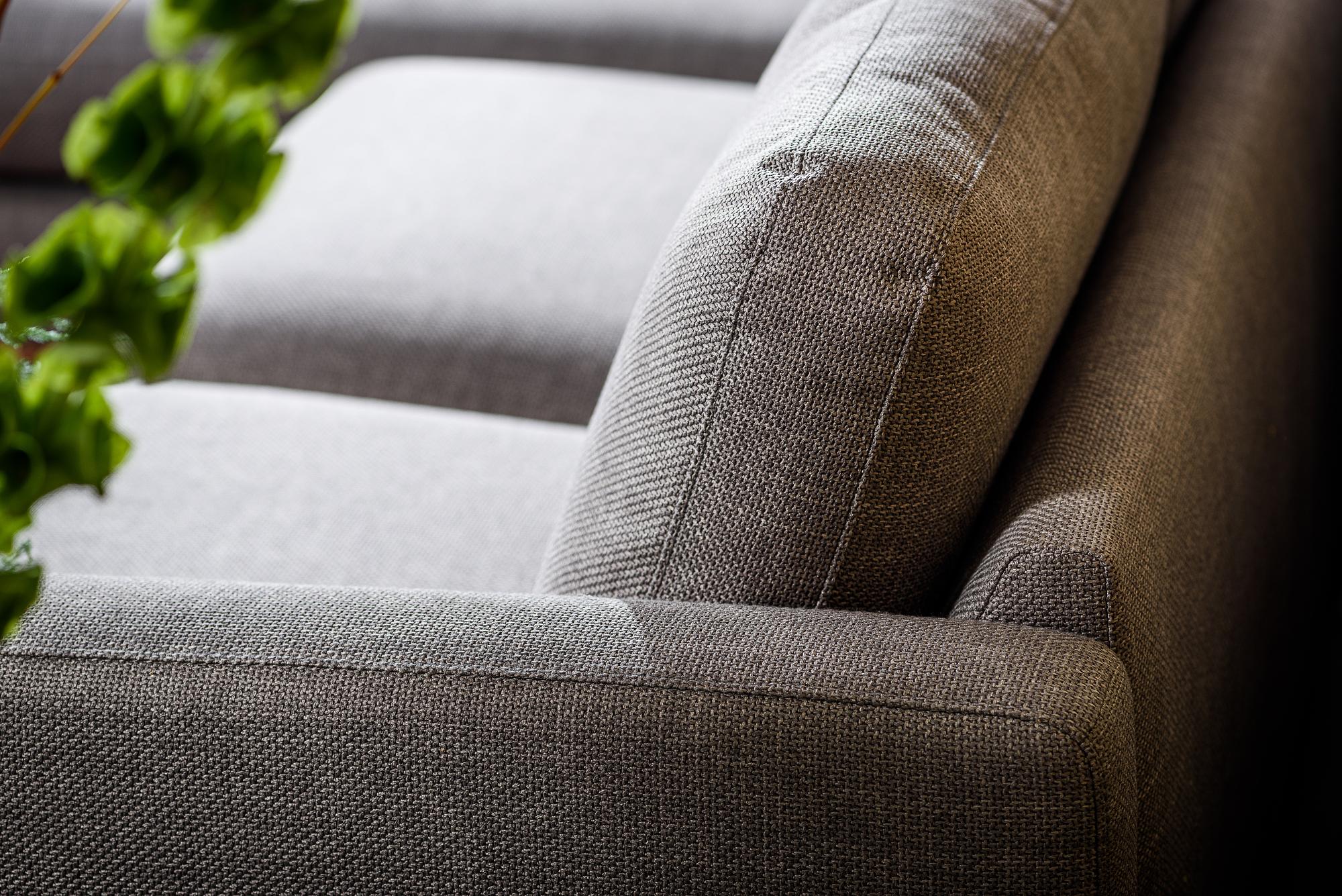 Sofa 3-Sitzer Chaiselongue Links Rechts Woven Grau 11