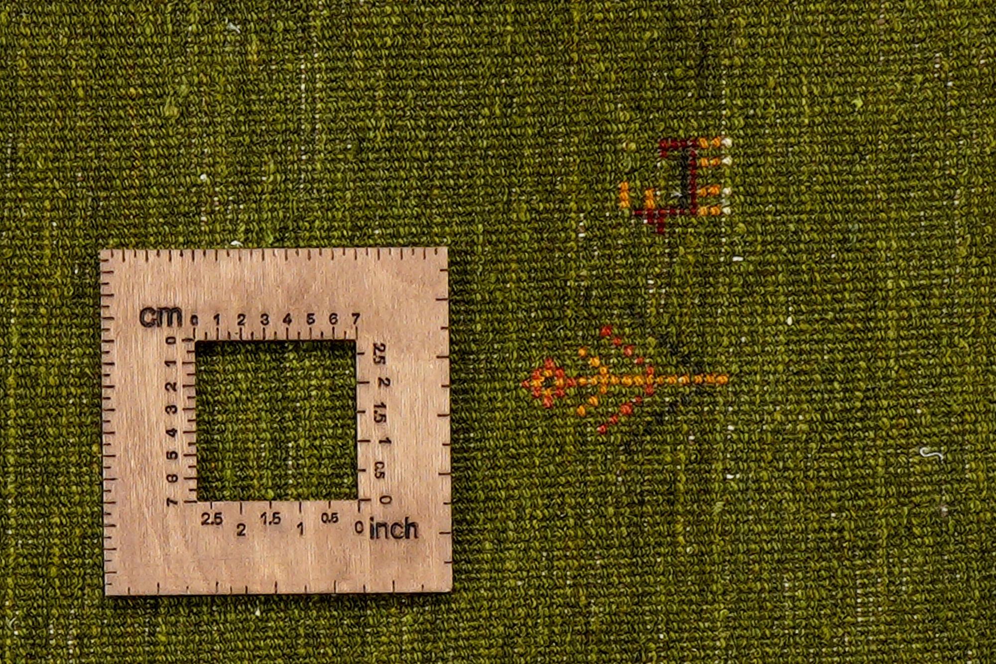 Rizbaf Gabbeh Carpet Wool Green 6