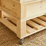 Verstellbarer Couchtisch mit Rollen Hellbraun 4