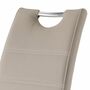 2x La Paz Freischwinger Chrom Kunstleder Cappuccino 3