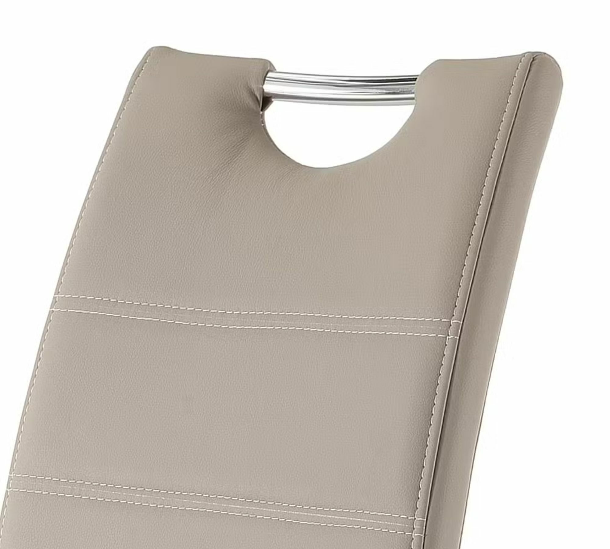 2x La Paz Freischwinger Chrom Kunstleder Cappuccino 3