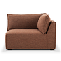 Daphne 1-seater corner module right Pebble Rust 0