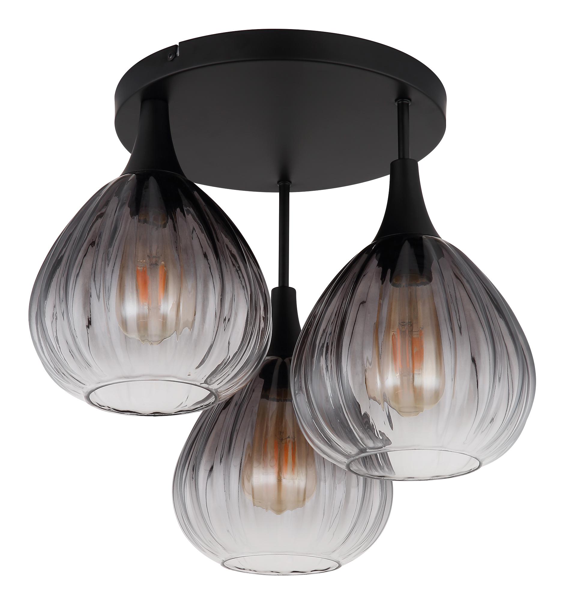 Ceiling light Olsen Type A Smoked Glass Black 3