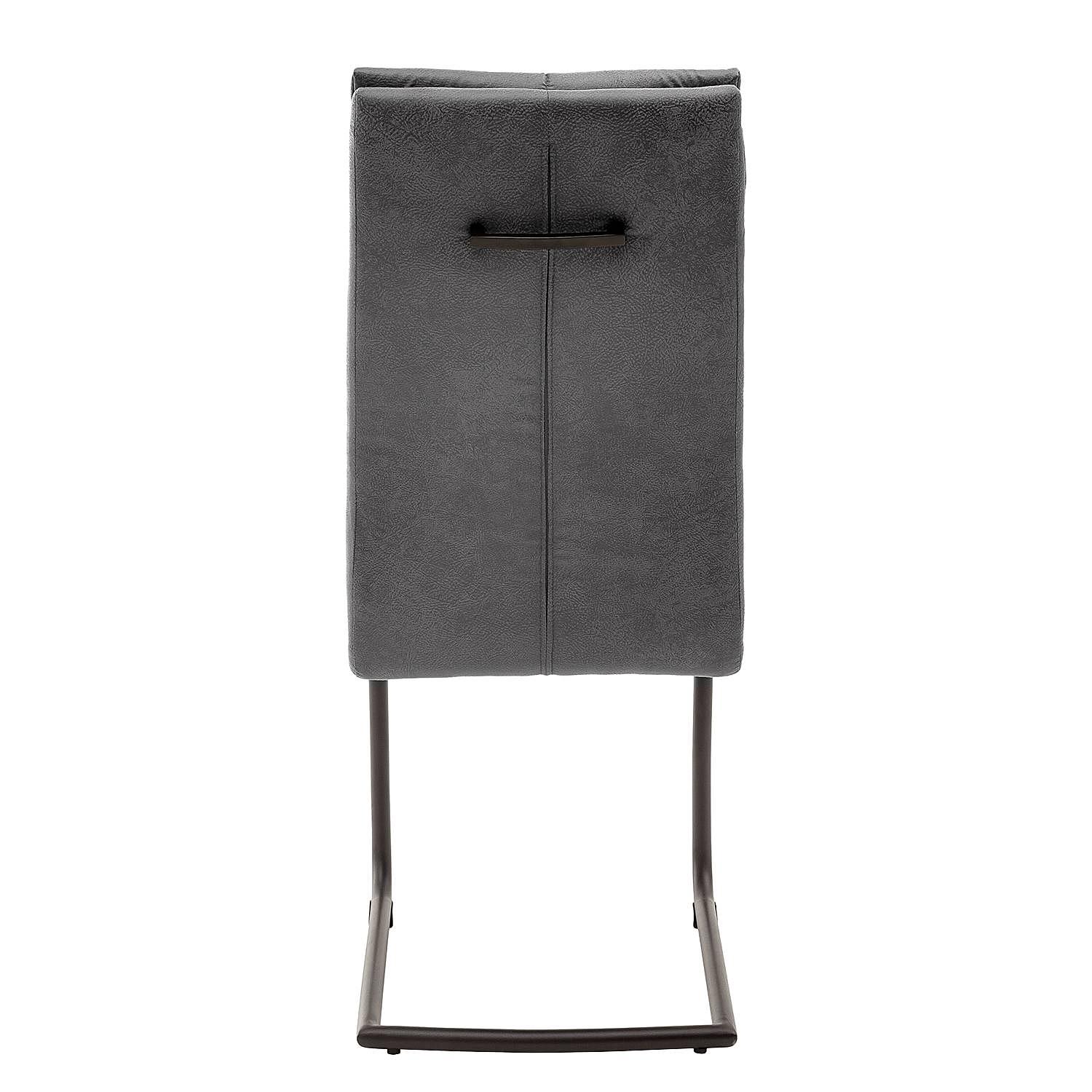 2x Freischwinger Algou Webstoff Eisen Grau Schwarz 3