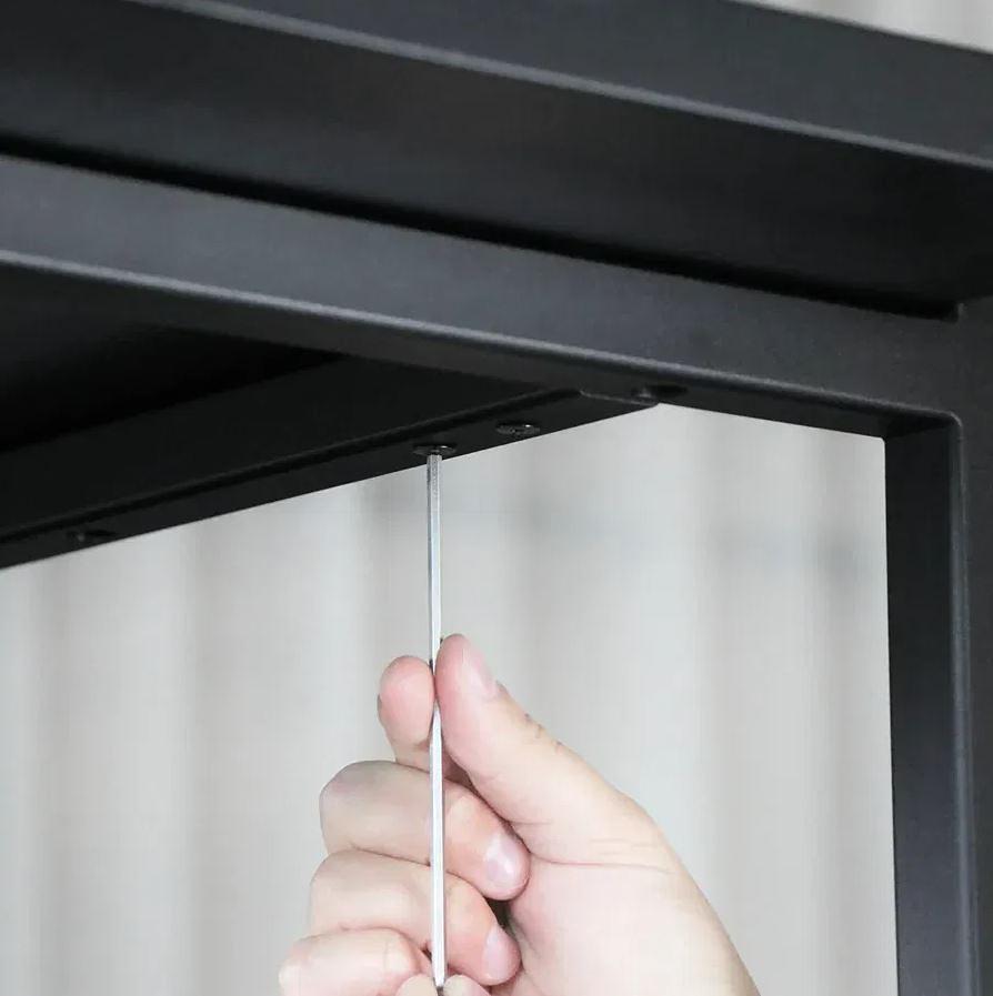 Coffee table ash wood black 115x55cm 4