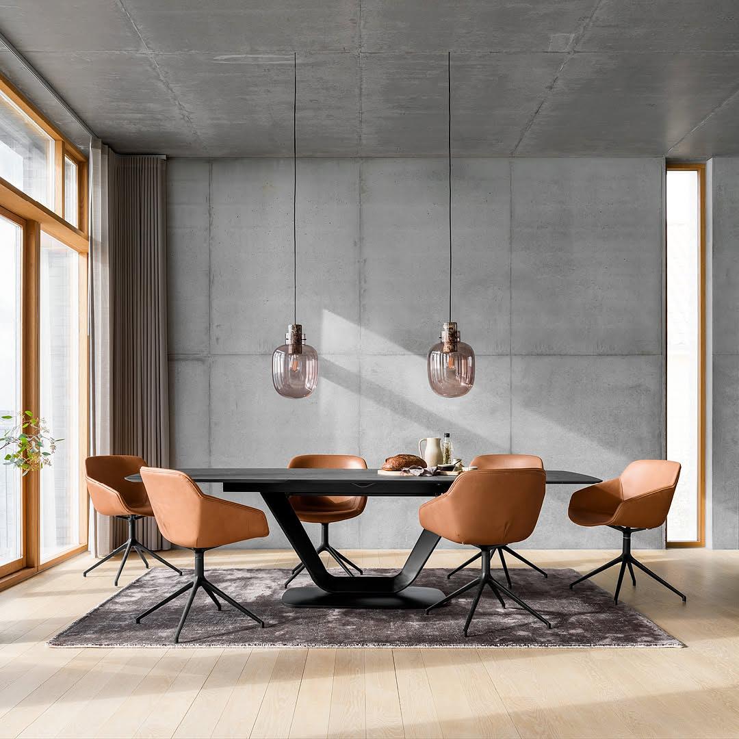 Alicante Extendable Dining Table Stone Dark Grey 0