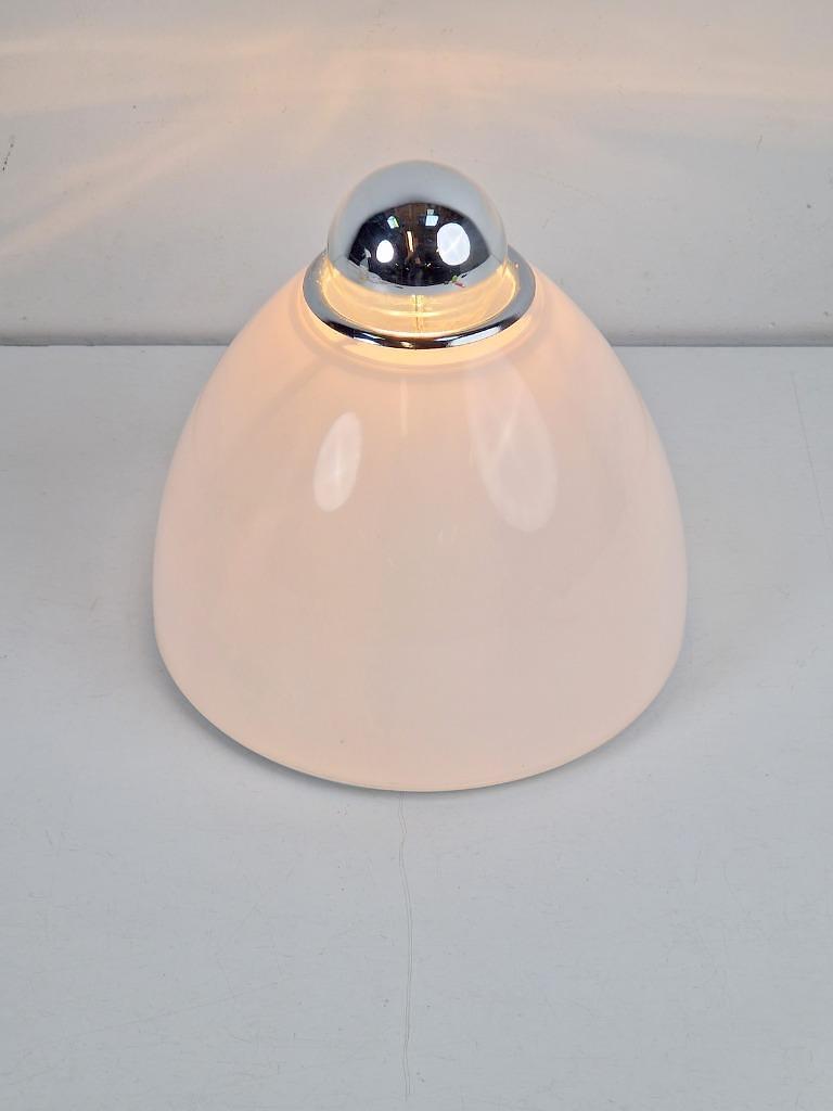 Vintage Kalias Wandleuchte Glas Metall Weiß 2