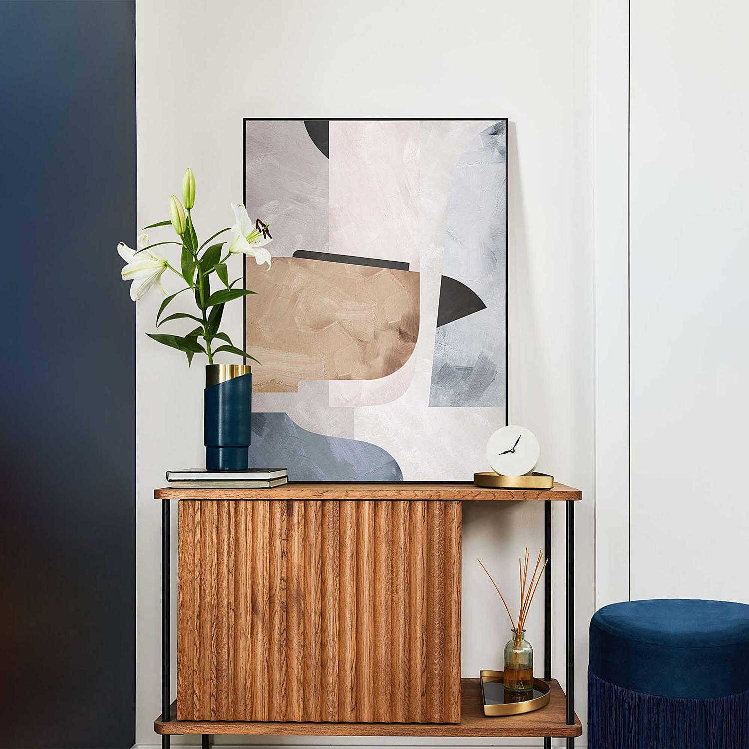 Framed Picture Abstract Illusion II Beige 2