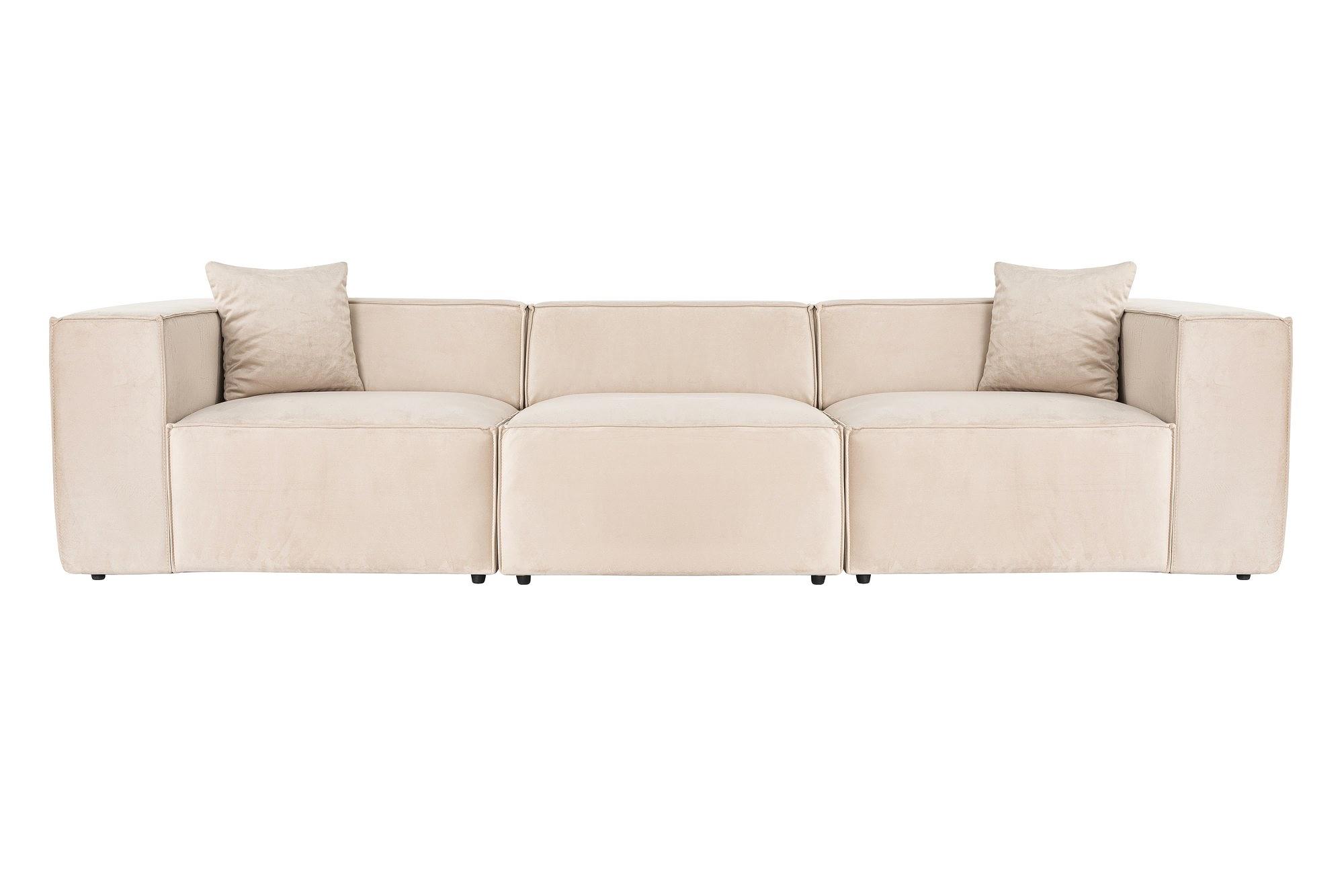 Lora 3-Sitzer Sofa Creme 0