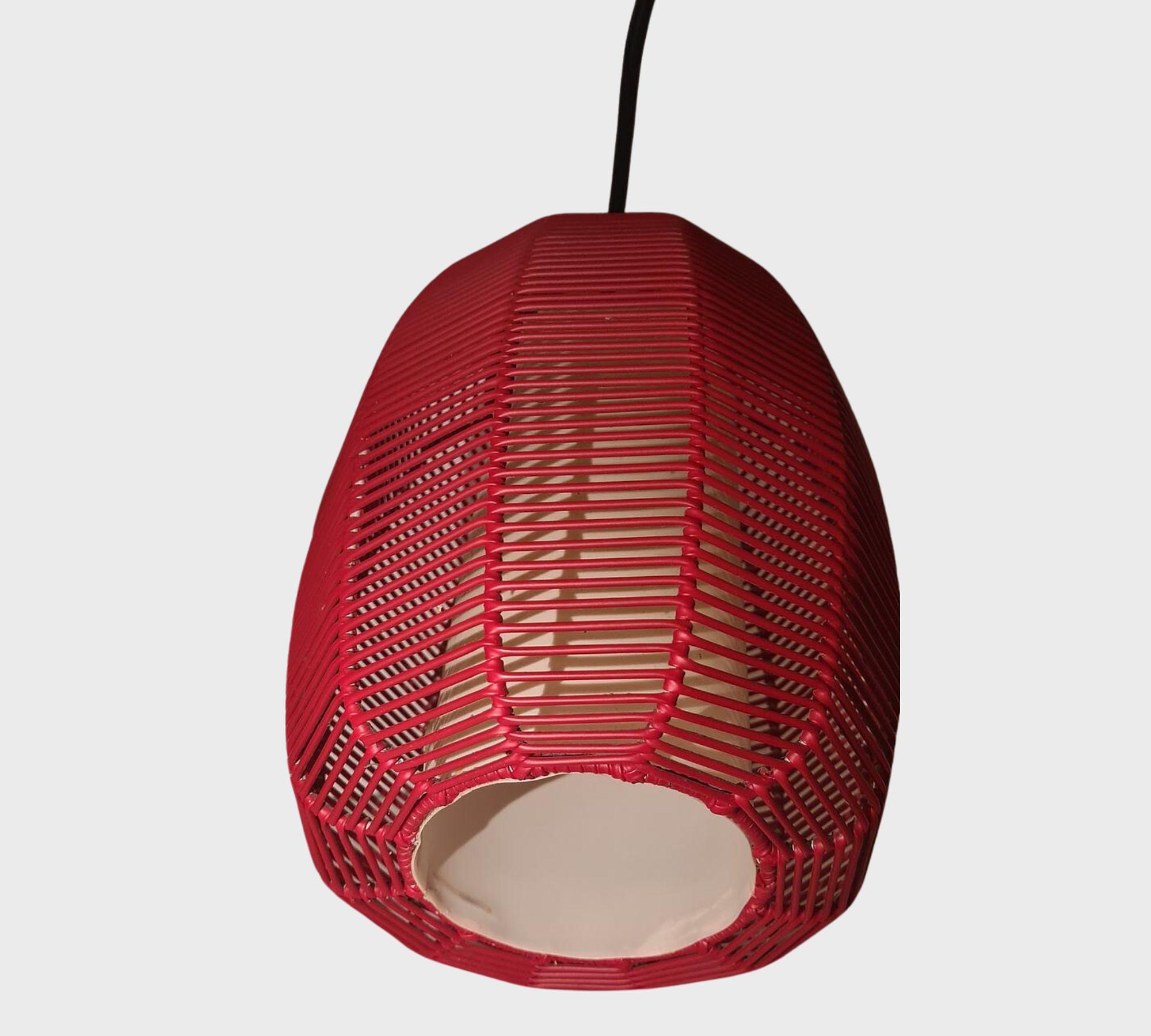 Pendant lamp Plastic Red 4