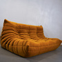 Togo Sofa 3-Sitzer Cord Goldgelb 1