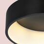 Puristische LED-Deckenleuchte Schwarz 1