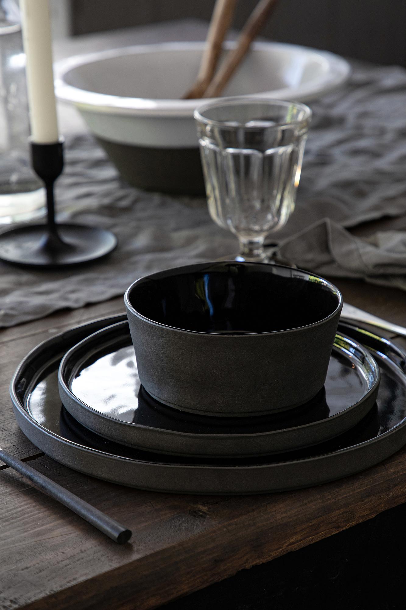 Lagoa Eco Typ B Kombiservice 5-Teilig Keramik Taupe Schwarz 2