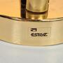 Vintage Wandleuchte Glas Metall Gold 1980er Jahre 2
