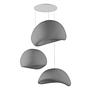 3-Flammig Wabi Sabi Shibumi Orbs Pendelleuchte Beton Grau 6