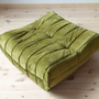 Togo Ottoman Velvet Olive Green 7