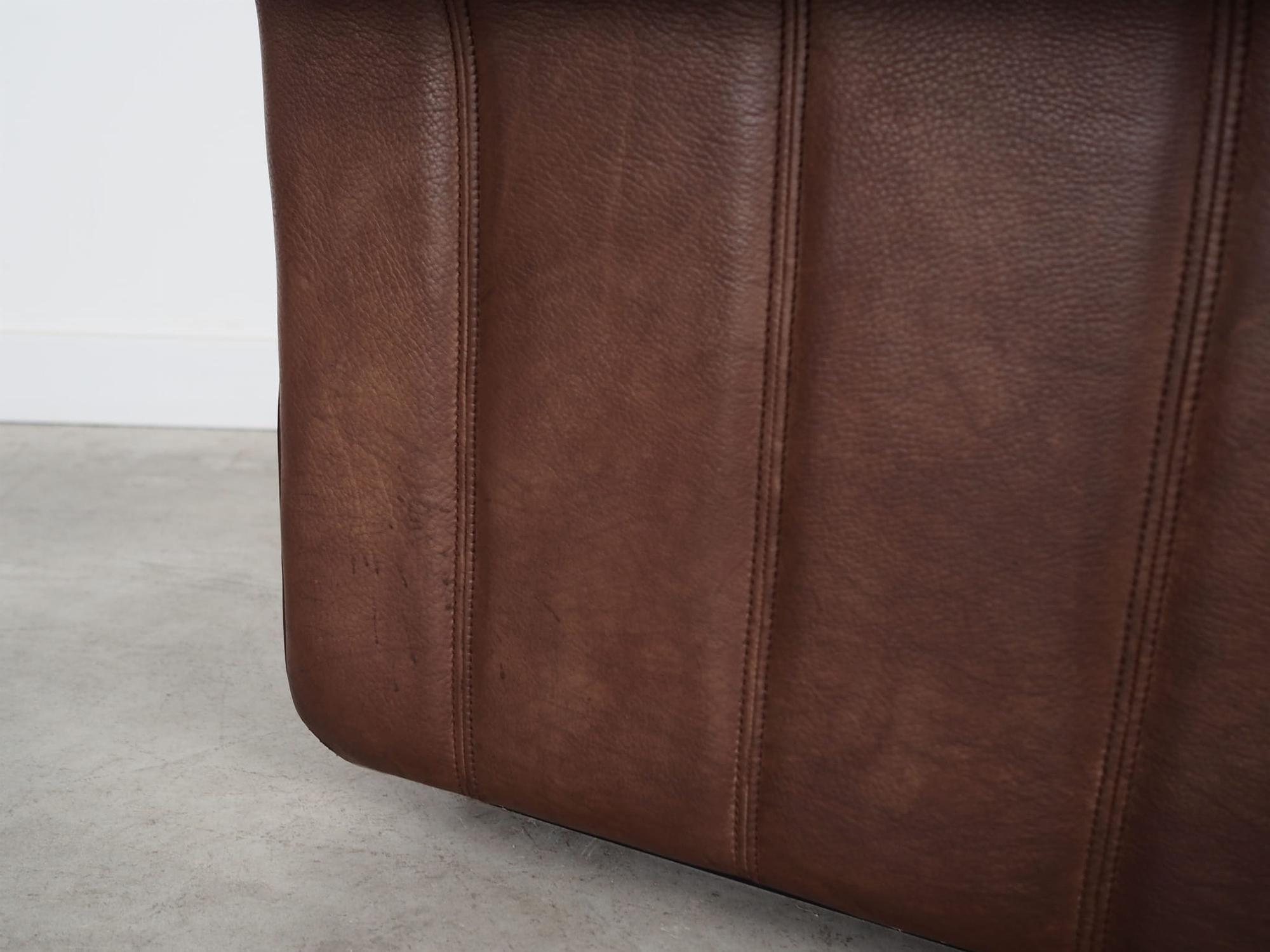 Sessel Leder Braun 1970er Jahre 13
