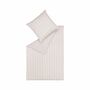 Bettwäsche Webstoff Beige Gestreift 140 x 200 cm 2