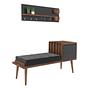 Hamra Garderobe Holzfurnier Anthrazit Grau 3