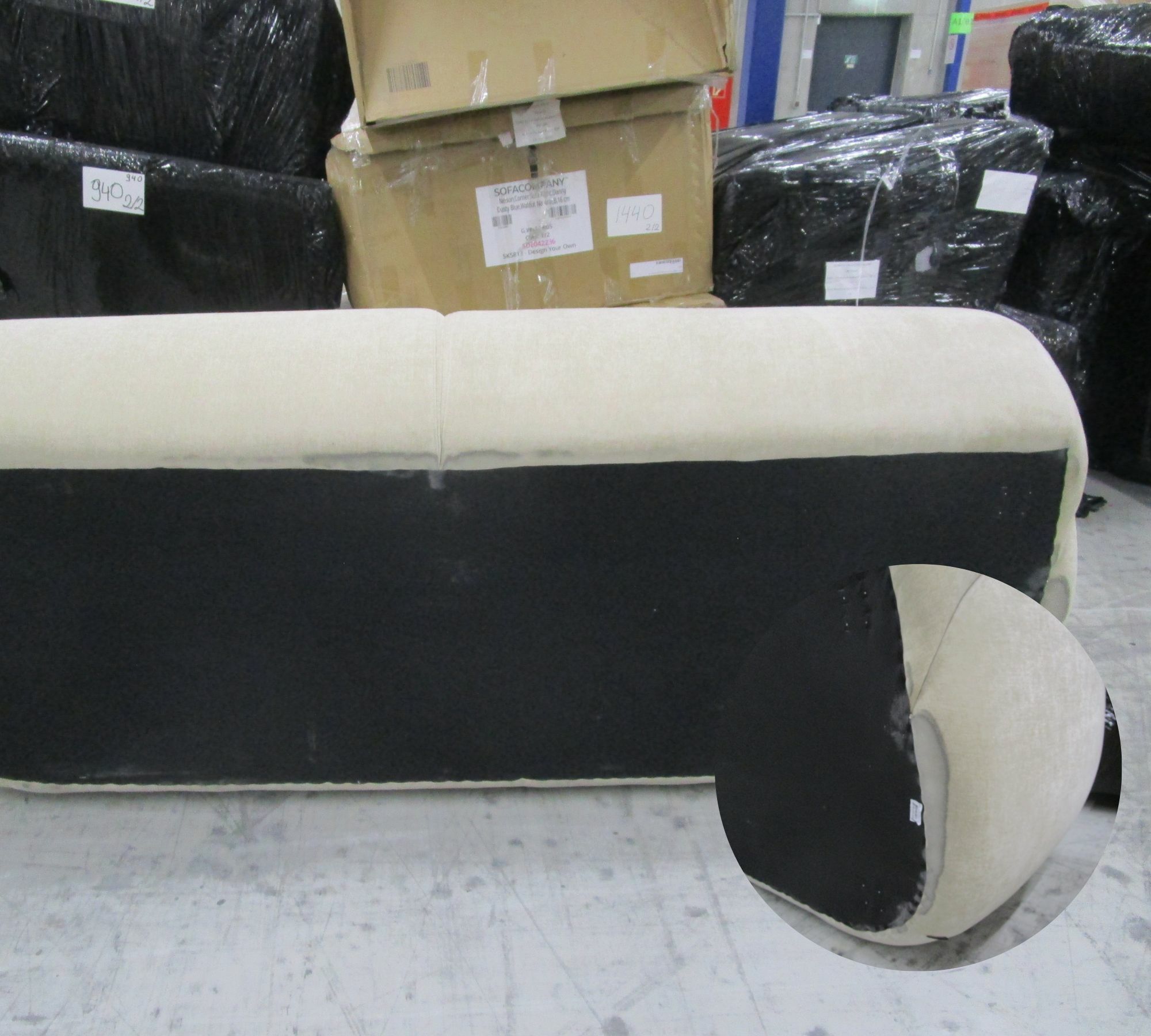 Design-Award-Winning Paula Sofa 3-Sitzer Danny Cream 8