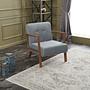 Kemer Armchair Wood Veneer Light Blue 1