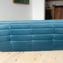 Togo Sofa 3-Sitzer Samt Meerblau 4