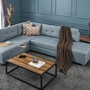 Schlafsofa Links Polyester Holz Hellblau 0