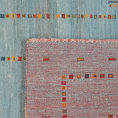 Rizbaf Gabbeh Teppich Wolle Blau 4
