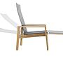 Safari Deckchair with Stool Teak Anthracite 2