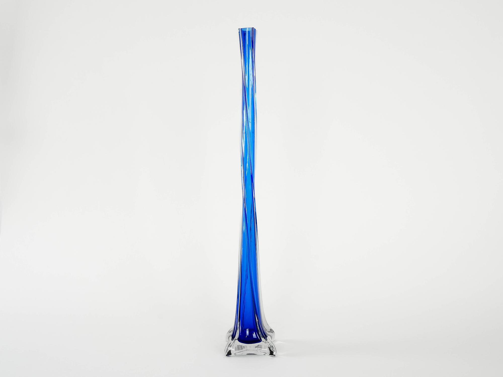 Cobalt vase blue 1970s 2