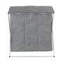 Wäschekorb Aluminium Textil Grau 1