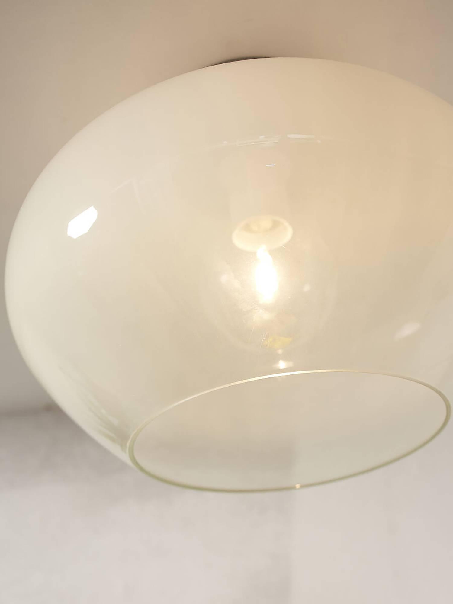 Ceiling Light Bologna 1-Light Frosted Glass White 4
