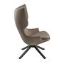 Drehsessel Leder Metall Gold 5