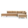 Vivica Schlafsofa Récamiere Rechts Velours Matt Beige 0