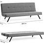 Zola Sofa Bed 3-seater Light Grey 8