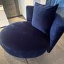 Petit Fleur Loveseat Swivel Royal Blue 0