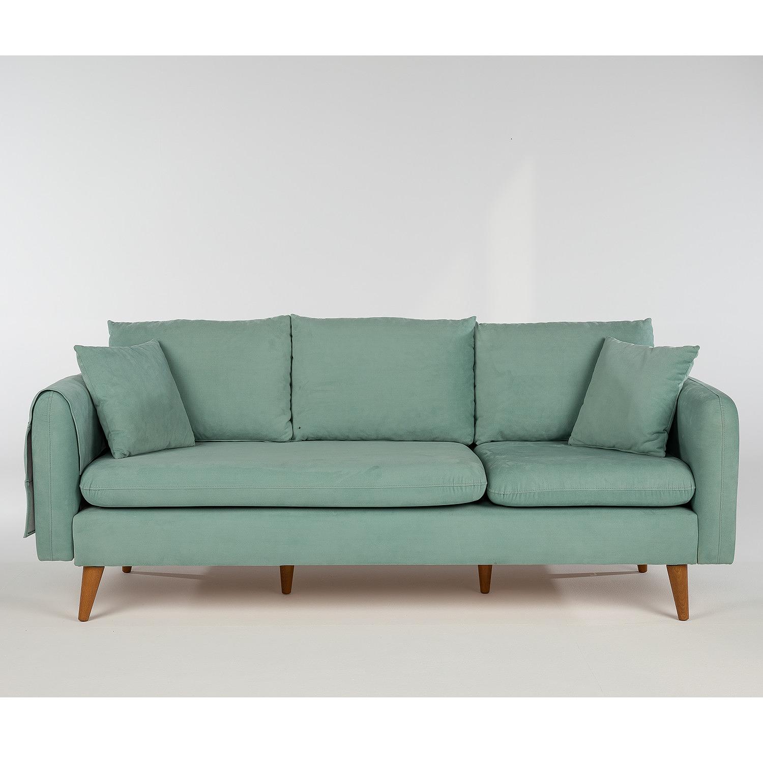 Sofia Sofa 3-Sitzer Holz Grün 0