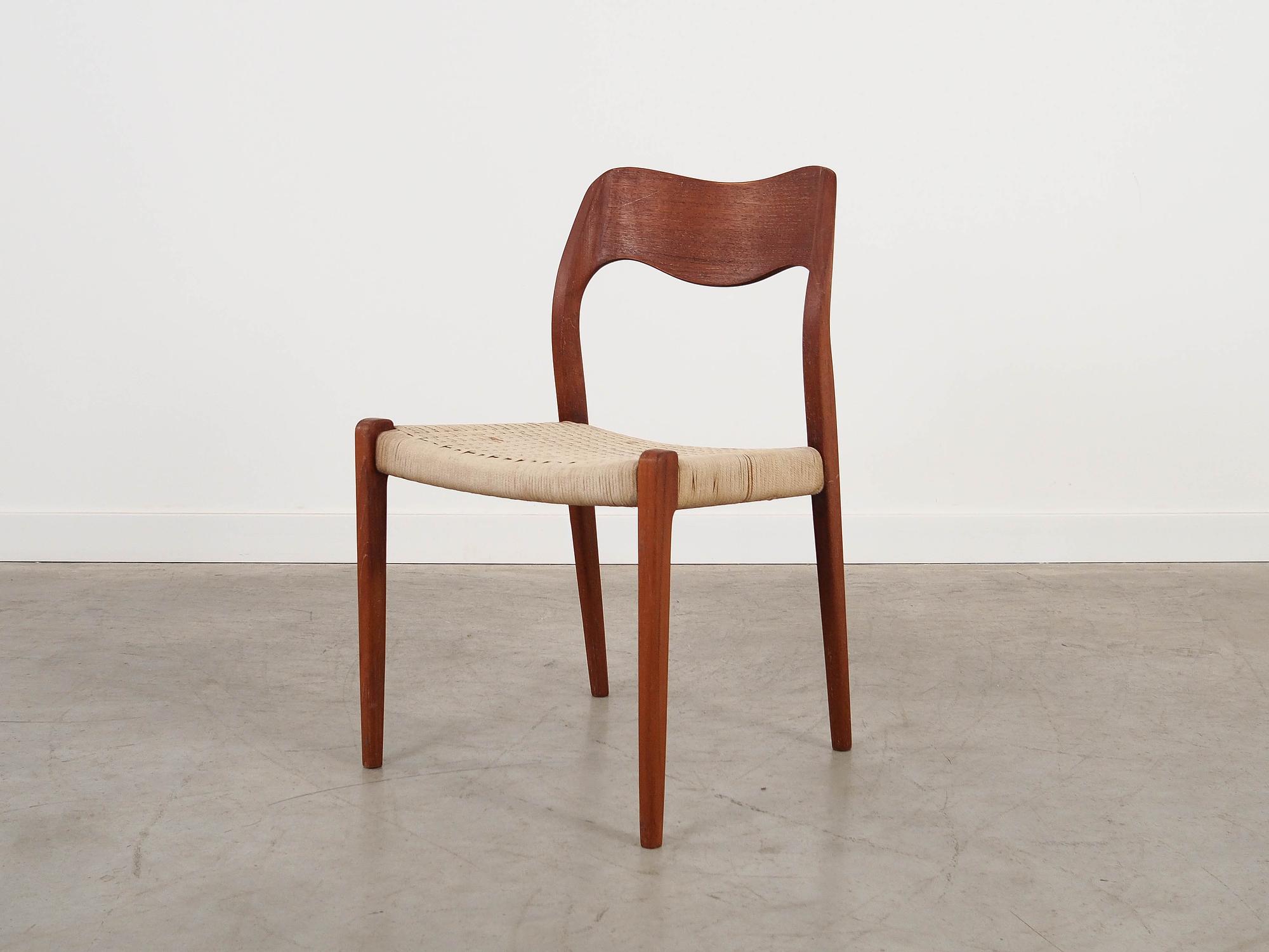 Teak wood chair 1960s 4