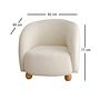 Elephant Armchair Textile White 7