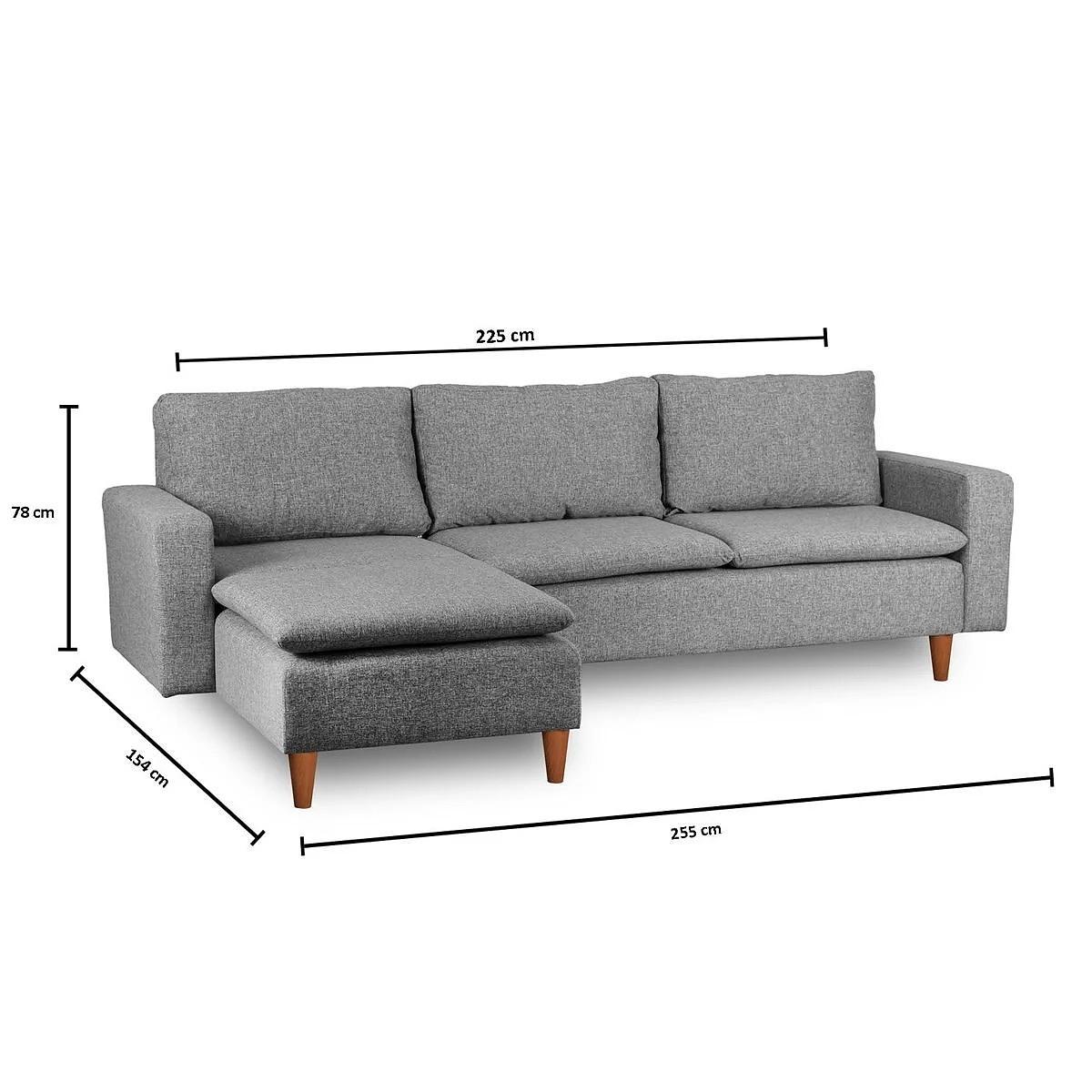 Lungo Ecksofa Hellgrau 6