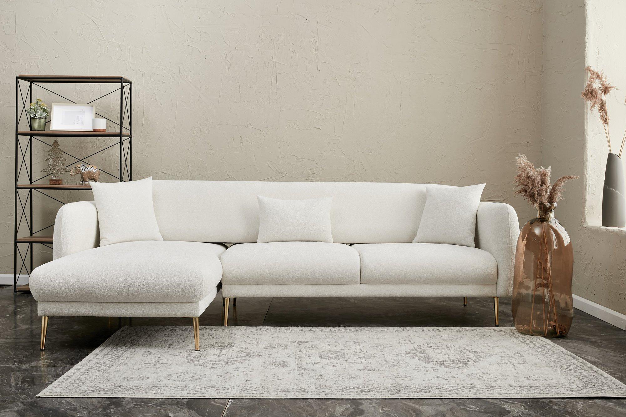 Simena Sofa Récamiere Links Creme 0