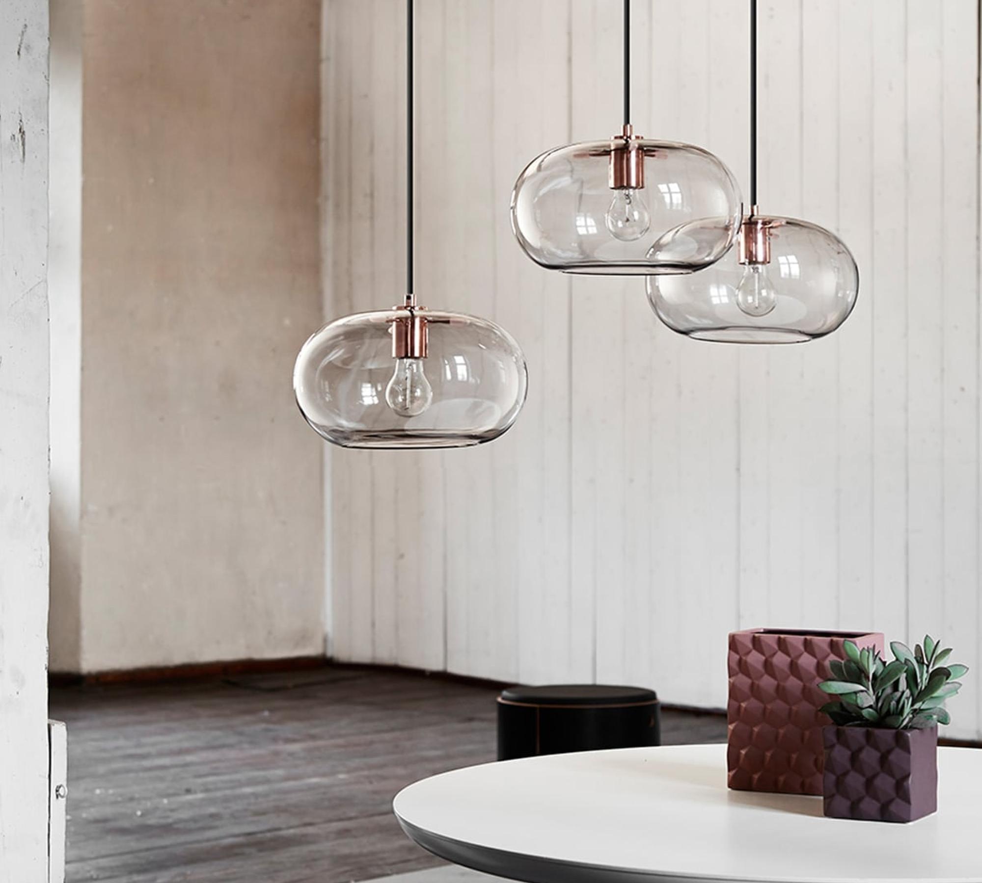 Kobe Pendelleuchte Rauchglas Grau Ø 30cm 1