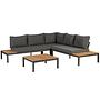 La Vida Lounge Set Teakholz Anthrazit 0