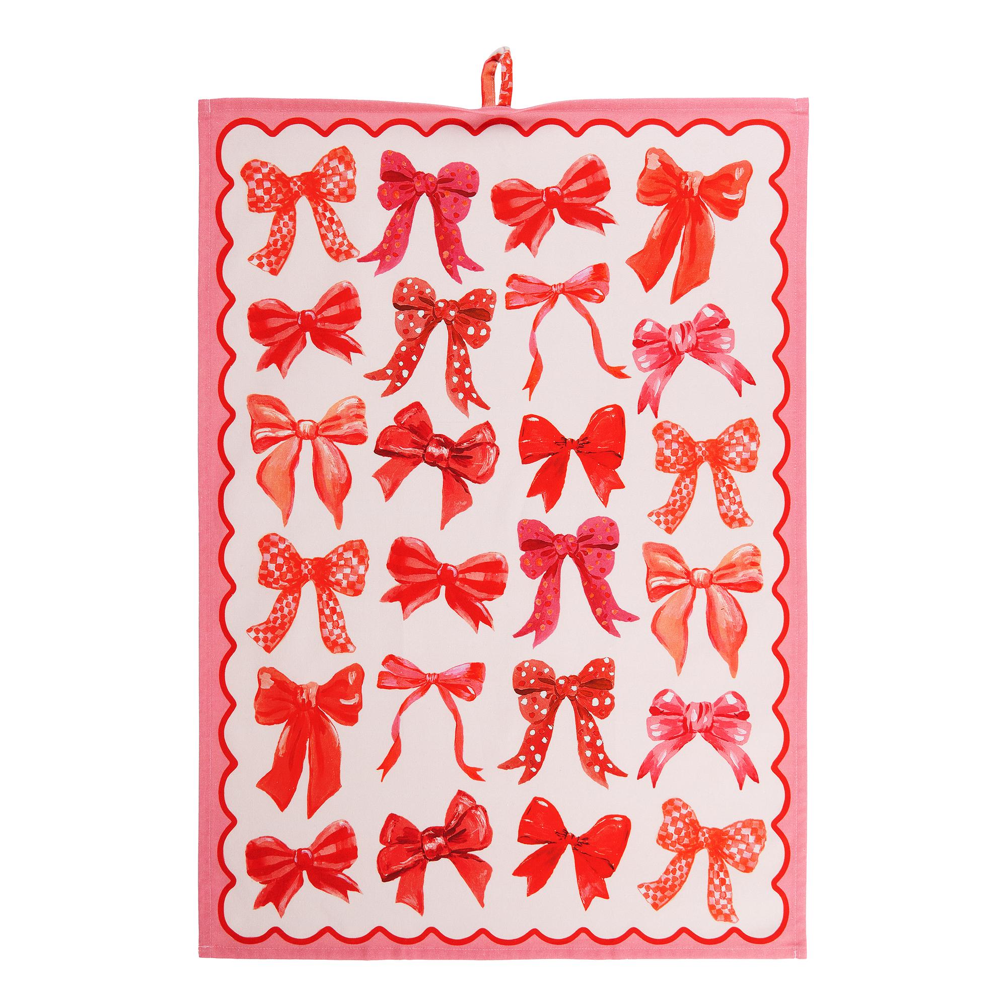 Kitchen Tales Tea towel Bow Cotton Bright red 0