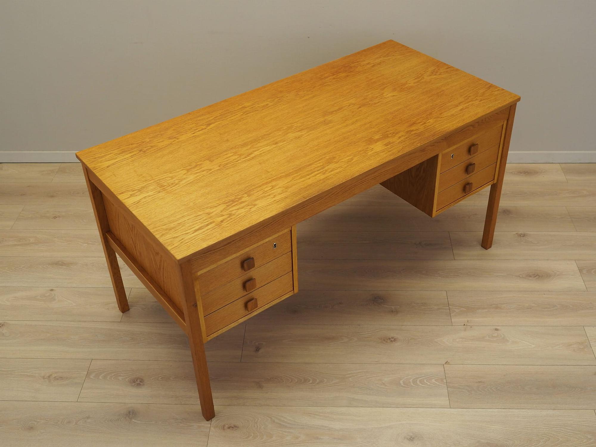 Schreibtisch Eschenholz 1970er Jahre 6