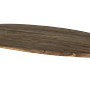Ovale Tischplatte Teakholz Braun 0