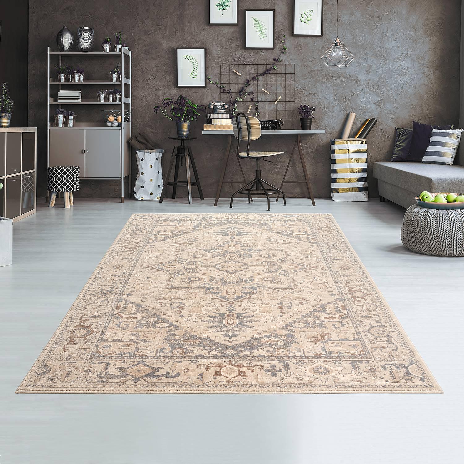 Floresti VII Teppich Schurwolle Beige 80 x 150 cm 2