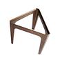 Side table Walnut veneer Glass Brown 4