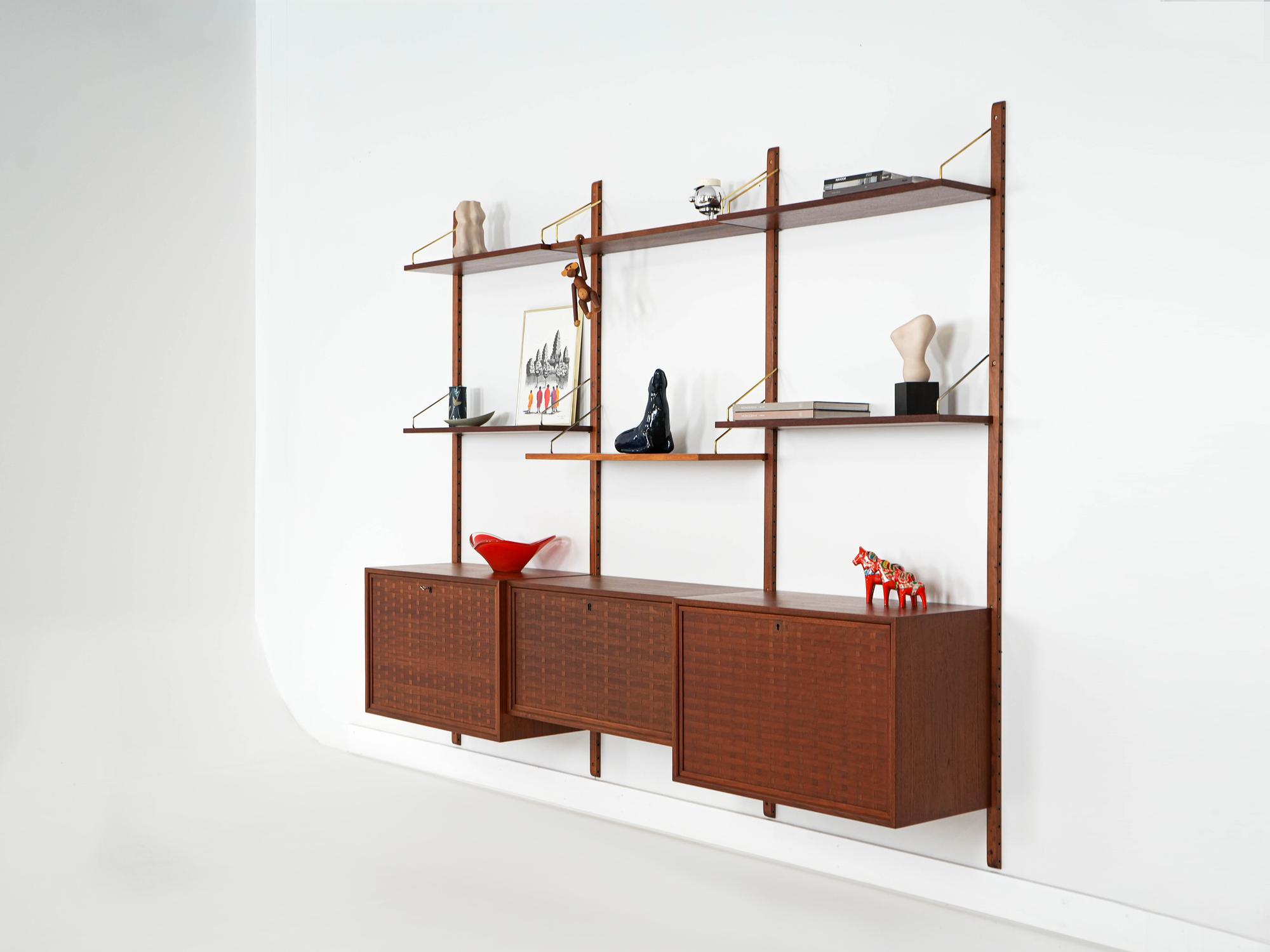 Teak Wood Shelf 1960s 5