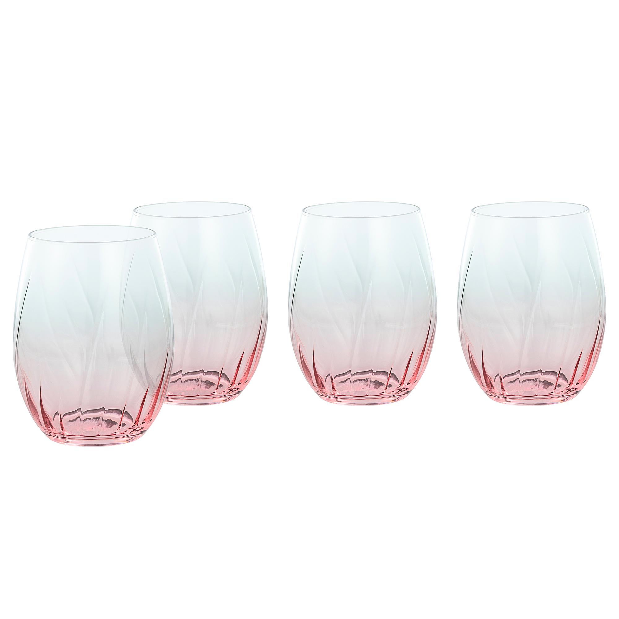 Spring Trinkgläser Farbglas Türkis Rosa 1